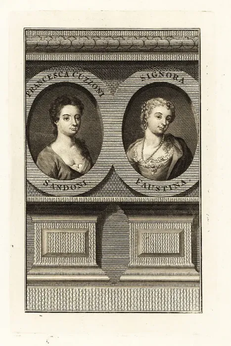 Framed Print : Francesca Cuzzoni and Faustina Bordoni, Italian opera singers Framed Print : Francesca Cuzzoni and Faustina Bordoni, Italian opera singers