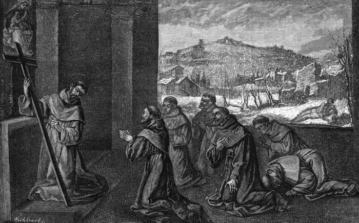 Framed Print : Francis and the Cross Framed Print : Francis and the Cross