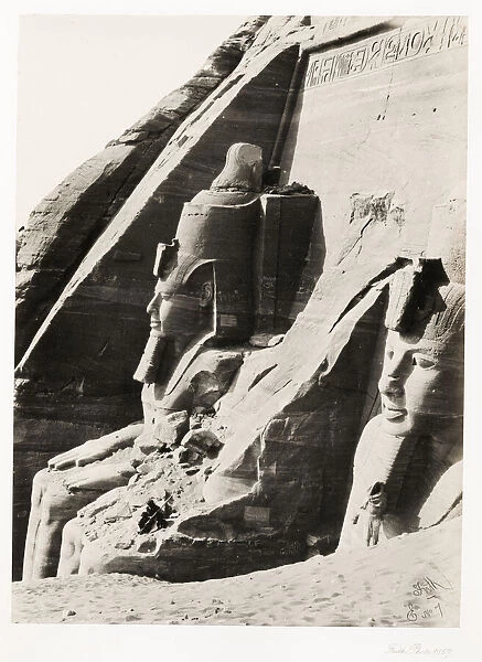 Francis Frith, Egypt. c.1857 - rock carving, Abu Simbel