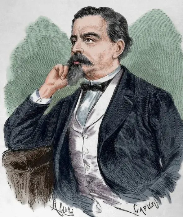 Framed Print : Francisco Camprodon Lafont (1816-1870). Engraving. Colored Framed Print : Francisco Camprodon Lafont (1816-1870). Engraving. Colored