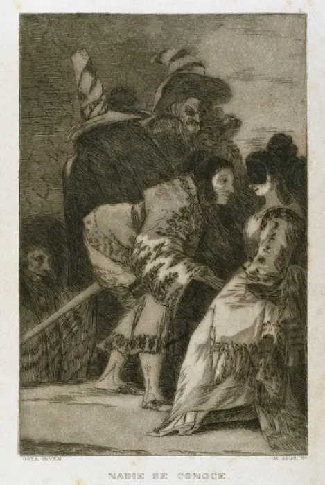 Framed Print : Francisco Goya (1746-1828). Caprices. Plaque 6. Nobody knows Framed Print : Francisco Goya (1746-1828). Caprices. Plaque 6. Nobody knows