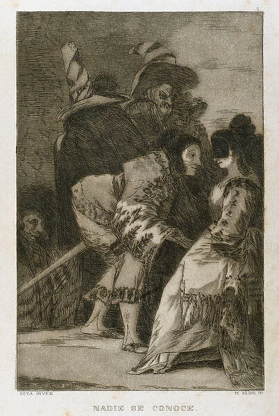 Francisco Goya (1746-1828). Caprices. Plaque 6. Nobody knows