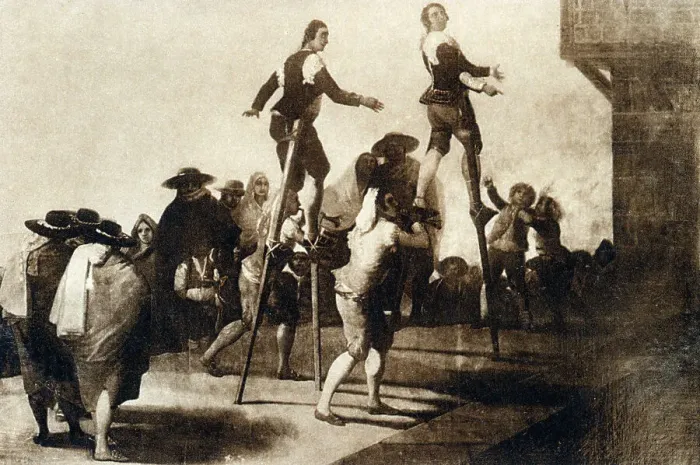 Framed Print : Francisco de Goya y Lucientes - Los Zancos (Stilts) Framed Print : Francisco de Goya y Lucientes - Los Zancos (Stilts)