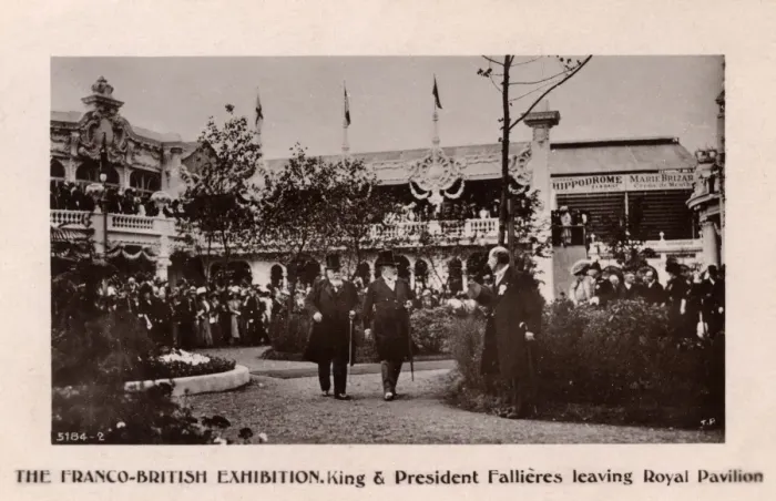 Framed Print : Franco-British Exhibition - Edward VII & President Fallieres Framed Print : Franco-British Exhibition - Edward VII & President Fallieres