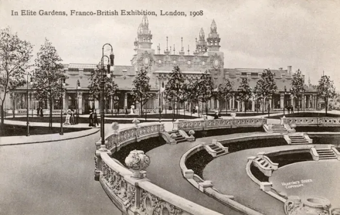 Framed Print : Franco-British Exhibition, White City - The Elite Gardens Framed Print : Franco-British Exhibition, White City - The Elite Gardens
