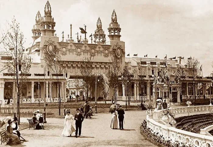 Framed Print : Franco British Pavilion, Franco British White Framed Print : Franco British Pavilion, Franco British White