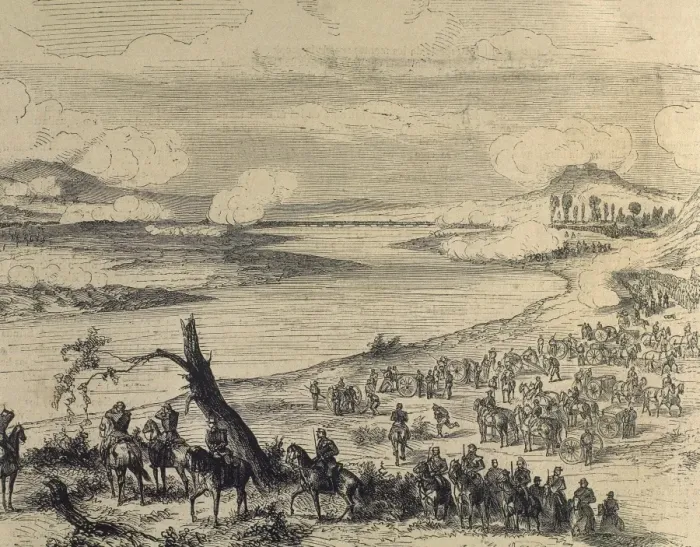 Framed Print : Franco-Prussian War. 1870-1871. Battle of Longeville. Engrav Framed Print : Franco-Prussian War. 1870-1871. Battle of Longeville. Engrav