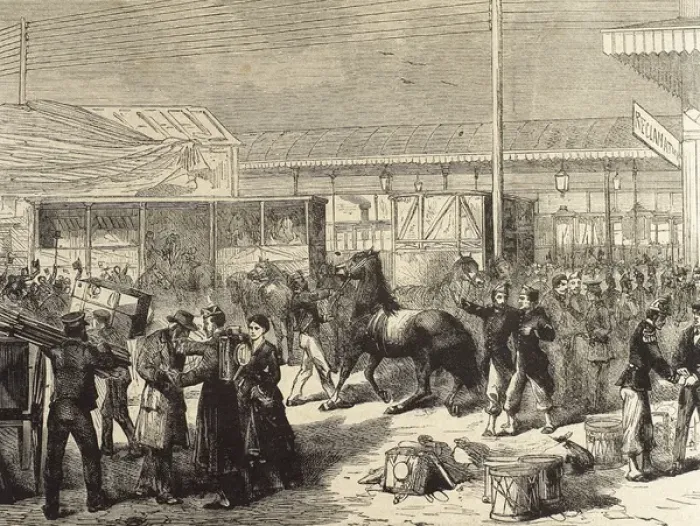 Framed Print : Franco-Prussian War. 1870-1871. from Paris to the French tro Framed Print : Franco-Prussian War. 1870-1871. from Paris to the French tro