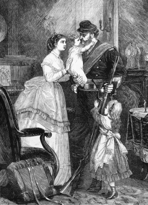 Framed Print : Franco-Prussian War. Adieu Framed Print : Franco-Prussian War. Adieu