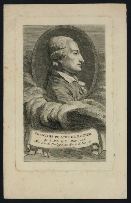 Framed Print : Francois Pilatre de Rozier, ne e Metz le 30. mars 1756, mort