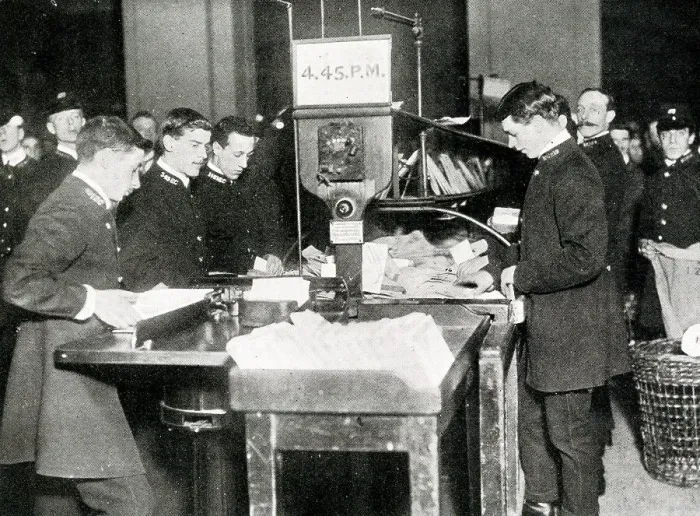 Framed Print : Franking machine at the London General Post Office Framed Print : Franking machine at the London General Post Office