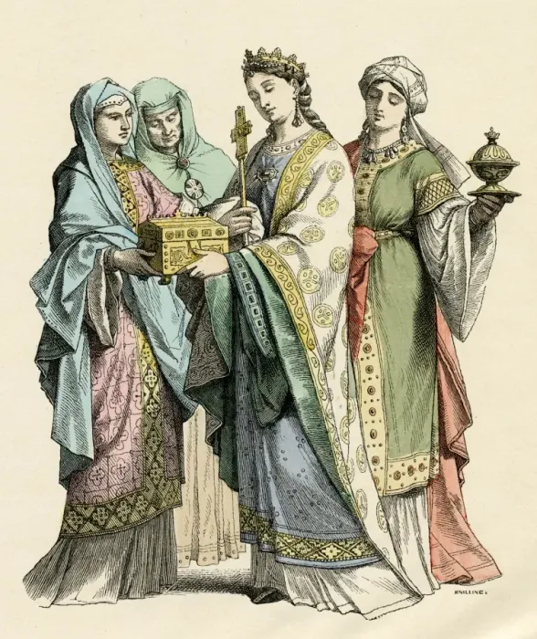 Framed Print : Frankish Noblewomen Framed Print : Frankish Noblewomen
