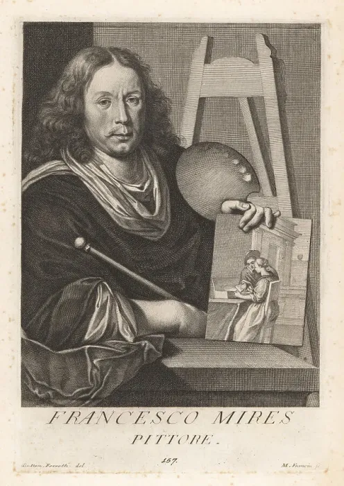 Framed Print : Frans van Mieris, Dutch Golden Age painter, 1635-1681 Framed Print : Frans van Mieris, Dutch Golden Age painter, 1635-1681