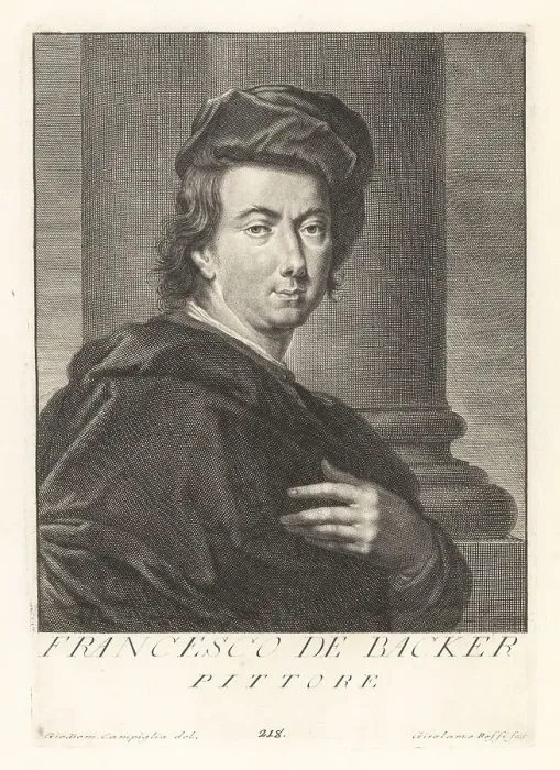 Framed Print : Franz de Backer, Flemish painter, c.1680-1750 Framed Print : Franz de Backer, Flemish painter, c.1680-1750