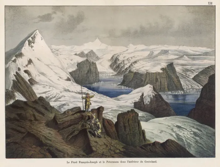 Framed Print : Franz Josef Fjord and Peterman Mountain, Greenland Framed Print : Franz Josef Fjord and Peterman Mountain, Greenland