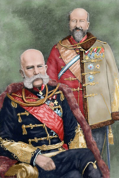 Franz Joseph I of Austria (1830-1916) and Ferdinand I of Aus