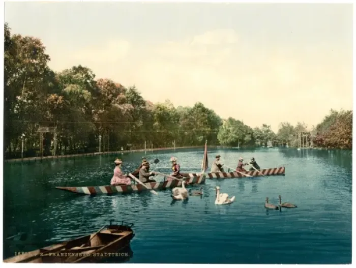 Framed Print : Franzenbad, lake in the park, Carlsbad, Bohemia, Austro-Hung Framed Print : Franzenbad, lake in the park, Carlsbad, Bohemia, Austro-Hung