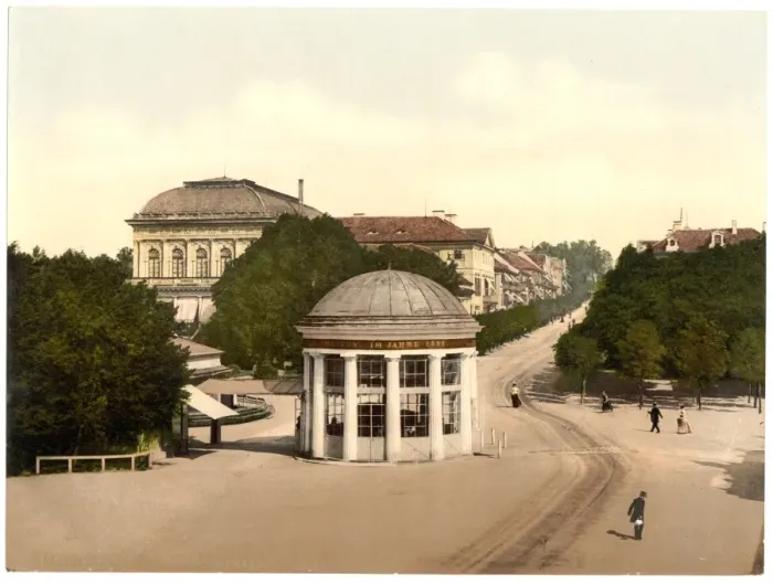 Framed Print : Franzenbad, springhouse and casino, Carlsbad, Bohemia, Austr Framed Print : Franzenbad, springhouse and casino, Carlsbad, Bohemia, Austr