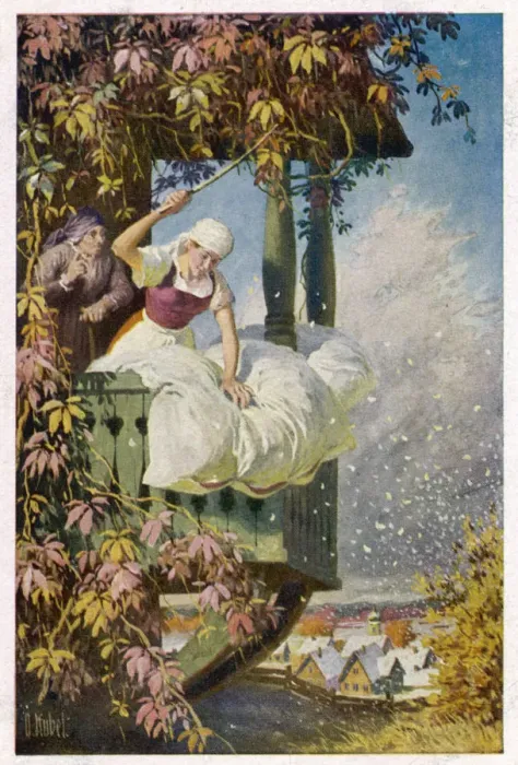 Framed Print : Frau Holles Bedfeathers Framed Print : Frau Holles Bedfeathers