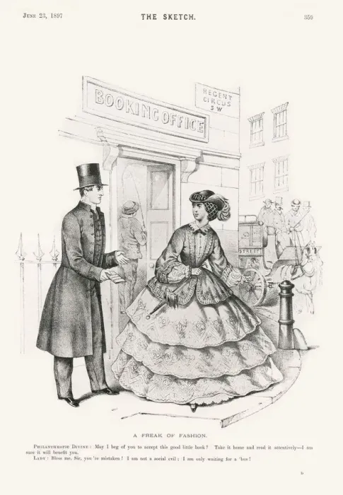 Framed Print : A Freak of Fashion. Date: 1897 Framed Print : A Freak of Fashion. Date: 1897