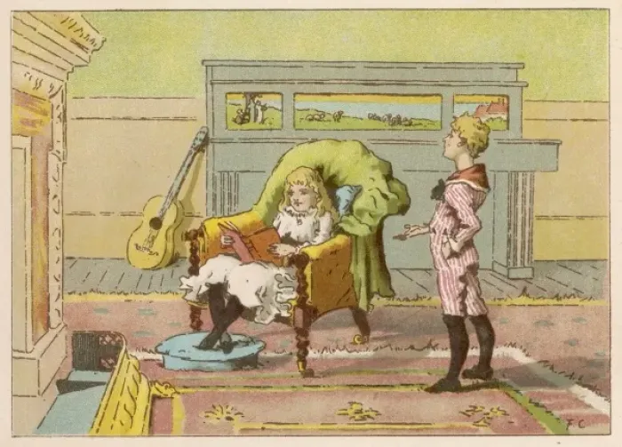 Framed Print : Freddy and Margery, brother and sister