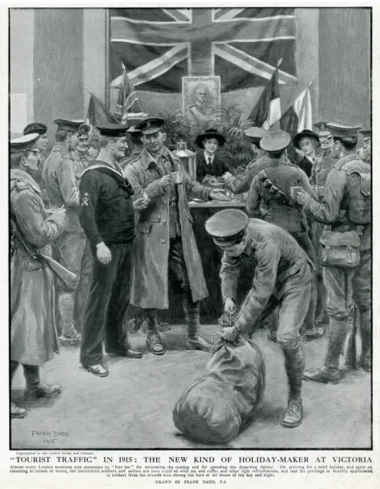 Framed Print : Free buffet for soldiers & sailor, Victoria station, WW1 Framed Print : Free buffet for soldiers & sailor, Victoria station, WW1
