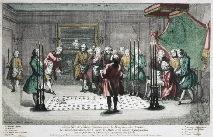 Framed Print : Freemasonry Assembly to receive the Masters (18th Framed Print : Freemasonry Assembly to receive the Masters (18th