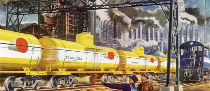 Framed Print : Freight Cars Pass Thru Date: 1950 Framed Print : Freight Cars Pass Thru Date: 1950