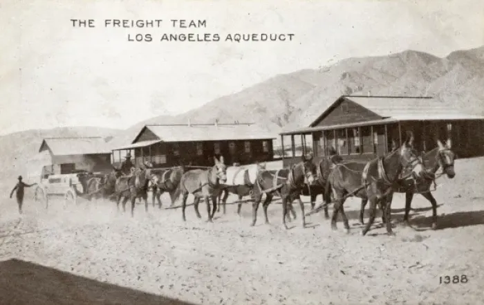 Framed Print : The freight team, Los Angeles Aqueduct