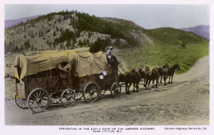 Framed Print : Freighting on the Cariboo Highway, Near Lytton, BC, Canada Framed Print : Freighting on the Cariboo Highway, Near Lytton, BC, Canada