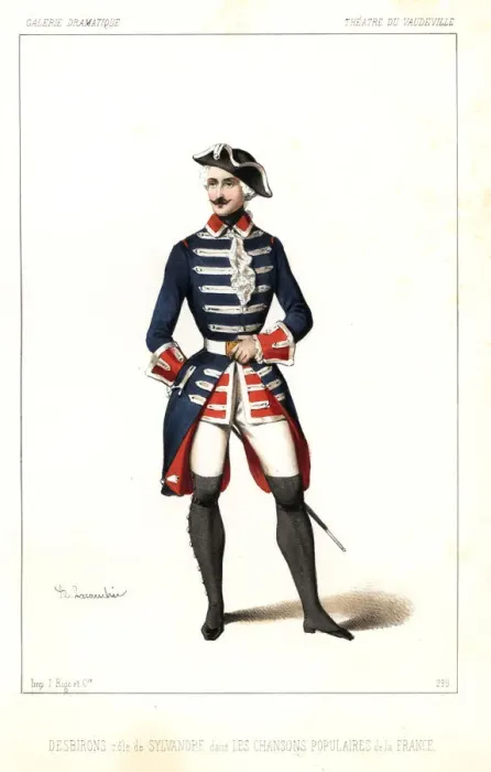 Framed Print : French actor Desbirons as Sylvandre in Les Framed Print : French actor Desbirons as Sylvandre in Les