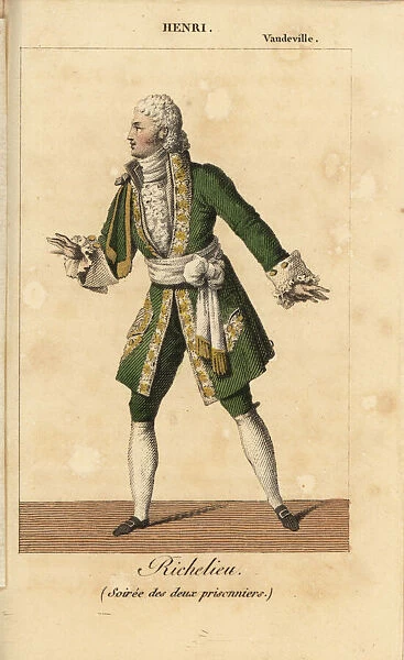 French actor Henri as Richelieu in Soiree