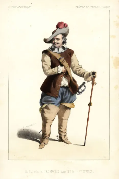 Framed Print : French actor Matis as Oliver Cromwell in Les Framed Print : French actor Matis as Oliver Cromwell in Les