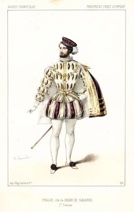 Framed Print : French actor Prague as Henri de Navarre in Henri IV, 1846 Framed Print : French actor Prague as Henri de Navarre in Henri IV, 1846