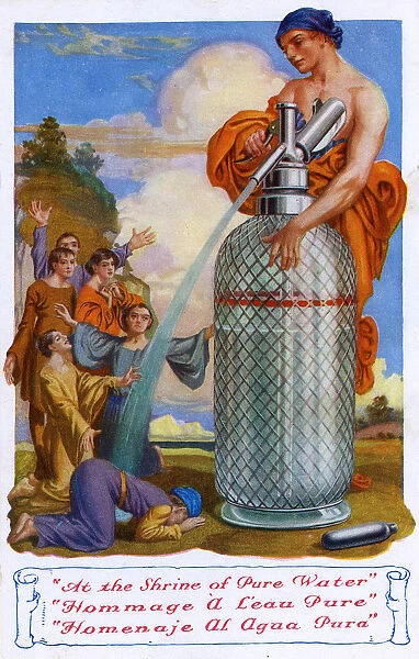 French Advertising Postcard - Mineral Water Gas Soda Stream