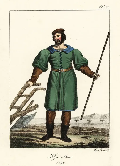 Framed Print : French agricultural labourer, 1540 Framed Print : French agricultural labourer, 1540
