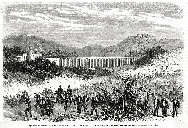 French army marching to Mexico City 1863