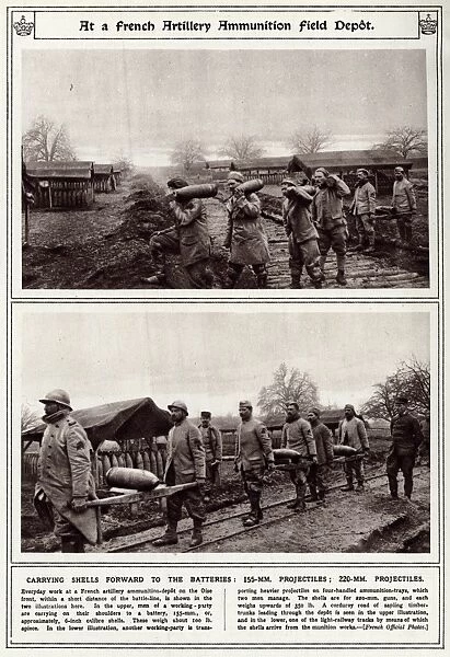 French artillery ammunition field depot 1917