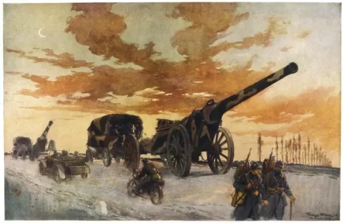 Framed Print : French Artillery Moving Framed Print : French Artillery Moving