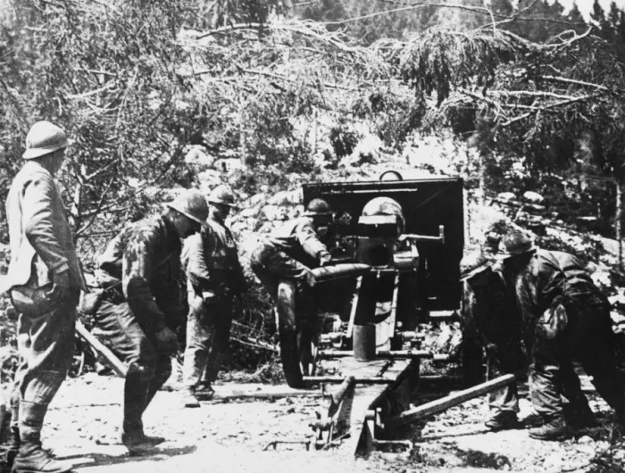 Framed Print : French artillery WWI Framed Print : French artillery WWI