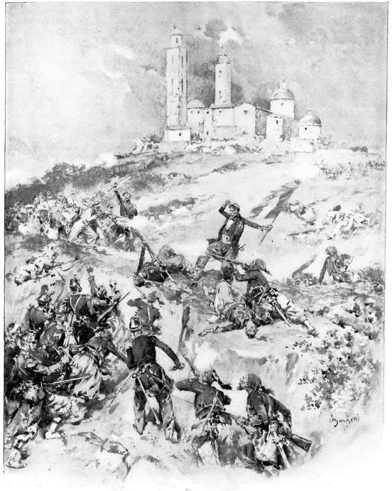 Framed Print : The French attack upon Fort San Guadalupe at Puebla Framed Print : The French attack upon Fort San Guadalupe at Puebla