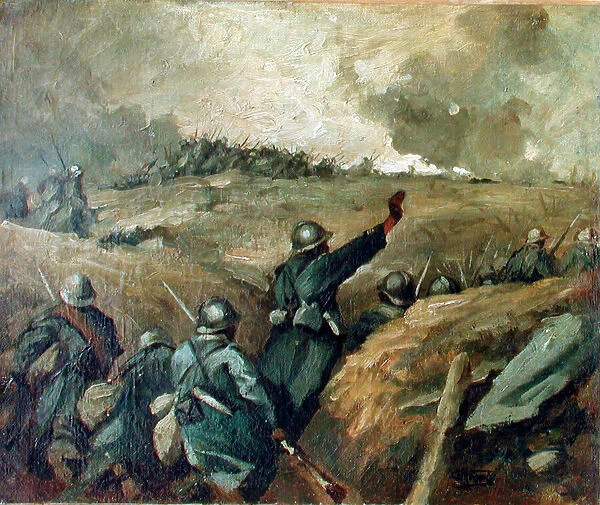 French attack on German positions