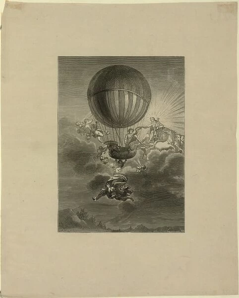 French balloonist Jacques Alexandre Cesar Charles receiving