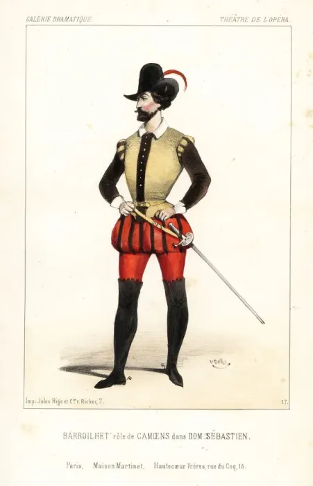 Framed Print : French baritone Paul Barroilhet as Camoens Framed Print : French baritone Paul Barroilhet as Camoens
