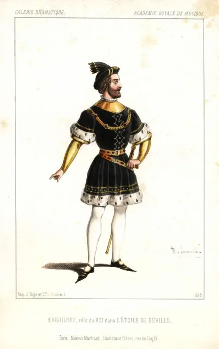Framed Print : French baritone Paul Barroilhet as the King Framed Print : French baritone Paul Barroilhet as the King