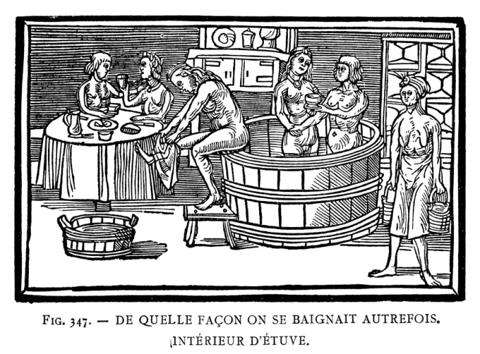 Framed Print : French Bath House 1514 Framed Print : French Bath House 1514