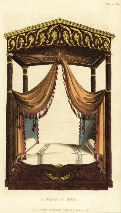 Framed Print : A French bed imported from Paris Framed Print : A French bed imported from Paris