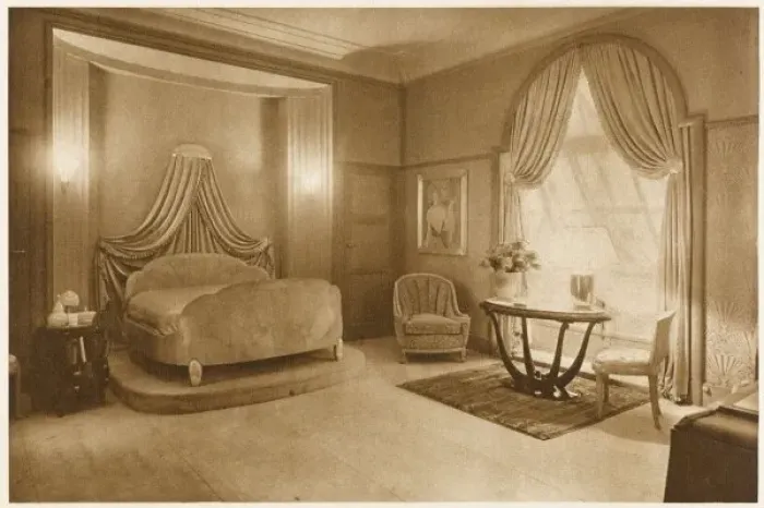 Framed Print : French Bedroom / 1925 Framed Print : French Bedroom / 1925