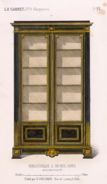 Framed Print : French Bookcase Framed Print : French Bookcase