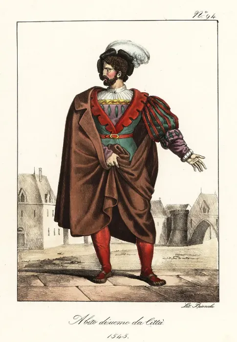Framed Print : French bourgeois man, 1545